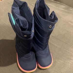 Kids Navy Winter Boots